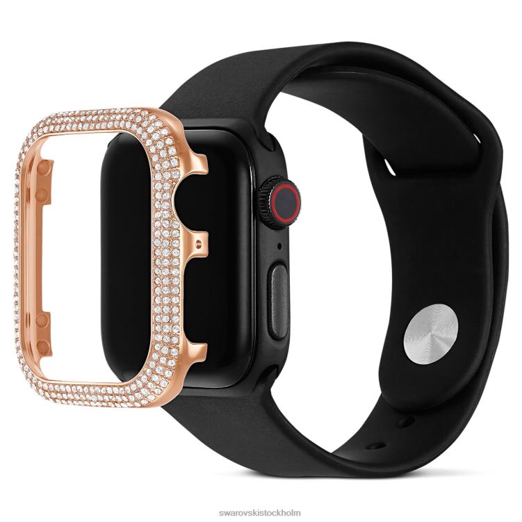 Swarovski glittrande fodral som är kompatibelt med Apple Watch P28L1418 Tillbehör rosa guld ton