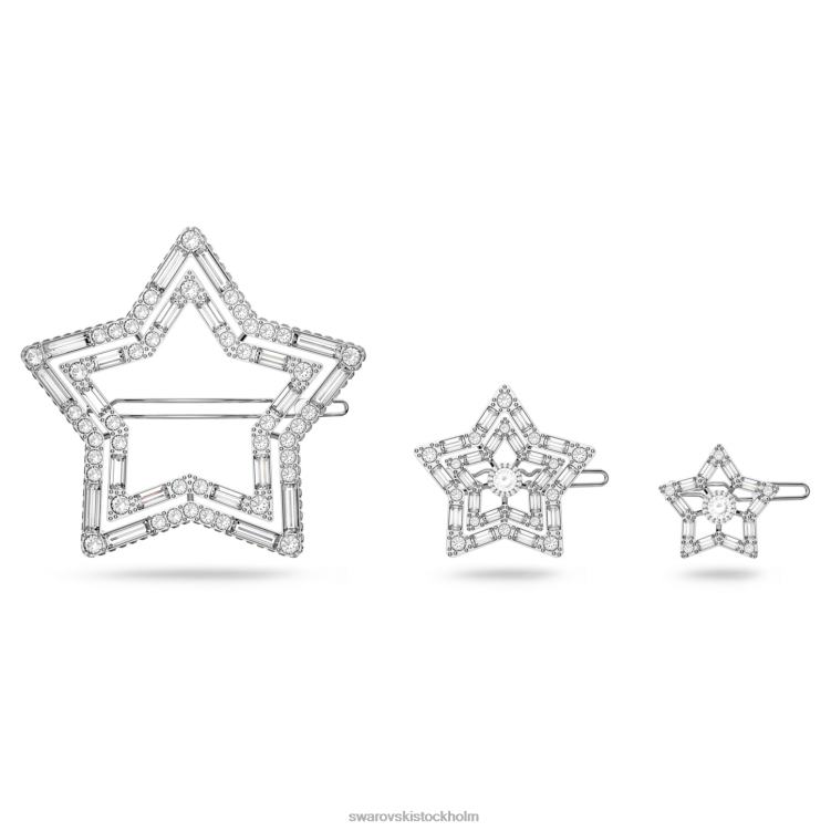 Swarovski hårklämma P28L1468 Tillbehör stjärna, vit, rodiumpläterad