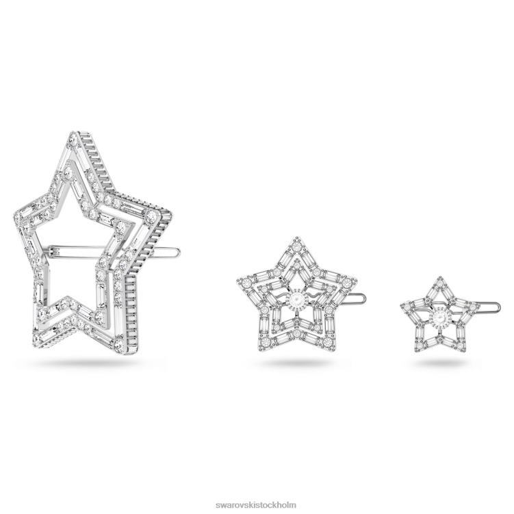 Swarovski hårklämma P28L1468 Tillbehör stjärna, vit, rodiumpläterad