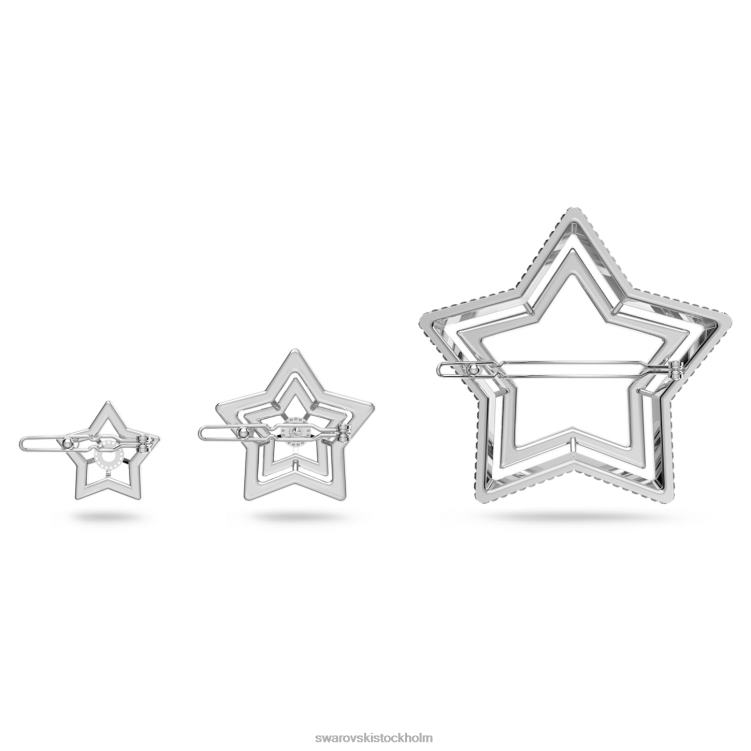 Swarovski hårklämma P28L1468 Tillbehör stjärna, vit, rodiumpläterad