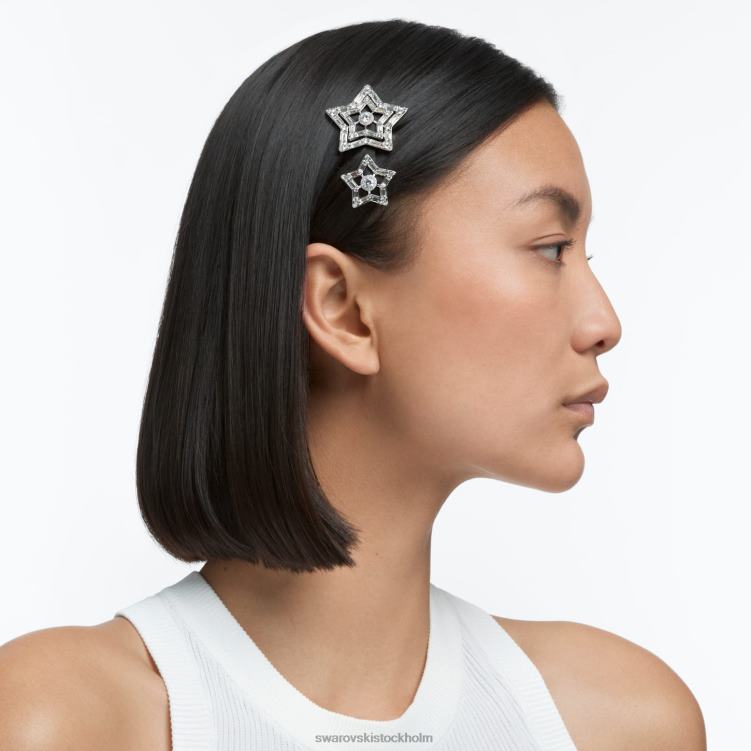 Swarovski hårklämma P28L1468 Tillbehör stjärna, vit, rodiumpläterad