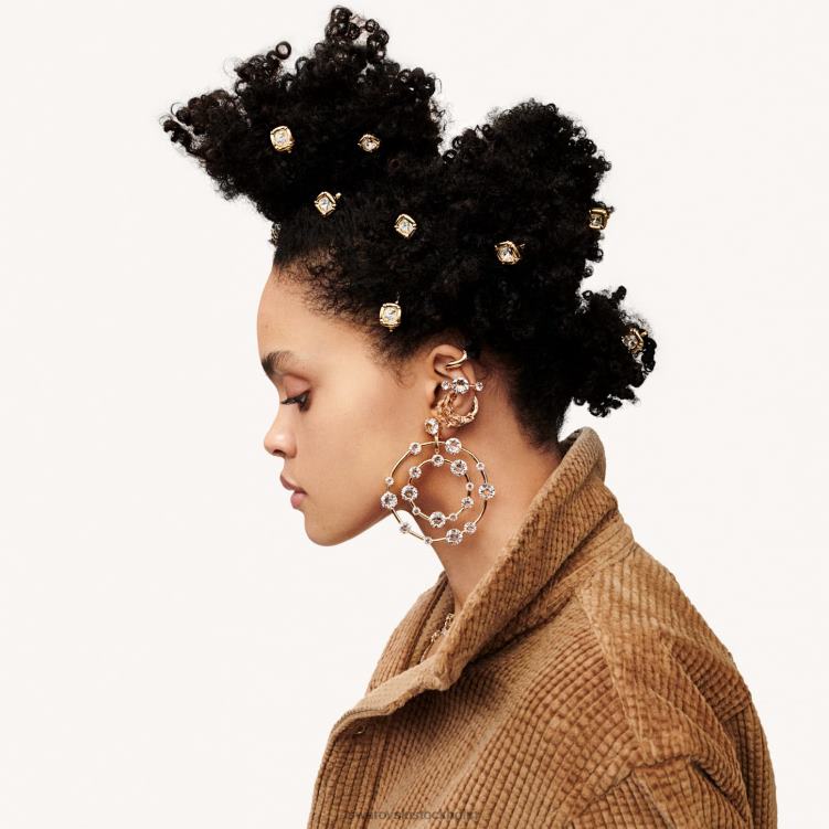 Swarovski hårnål P28L1475 Tillbehör kuddskuren, guldton, guldfärgad