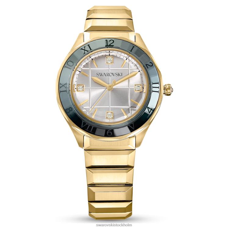 Swarovski 37mm klocka P28L1145 Tillbehör schweizisk tillverkad, metallarmband, guldton, guldfärgad finish