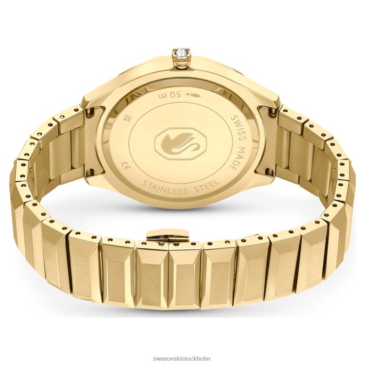 Swarovski 37mm klocka P28L1145 Tillbehör schweizisk tillverkad, metallarmband, guldton, guldfärgad finish
