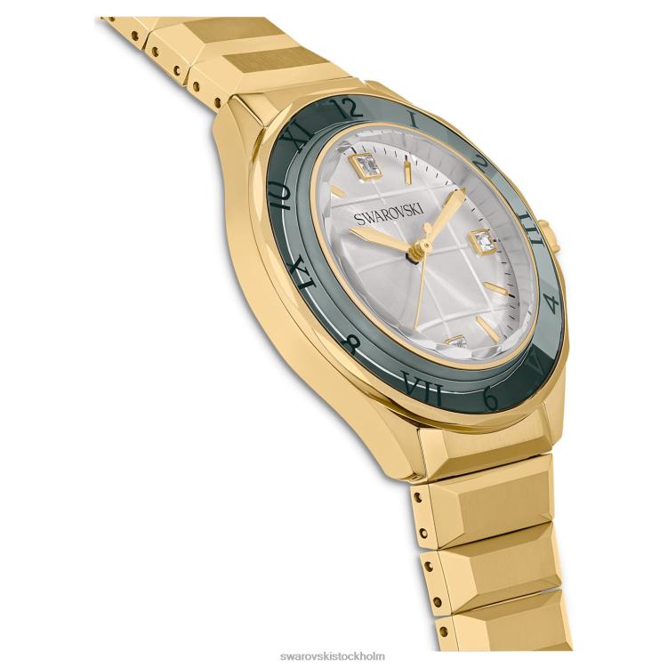 Swarovski 37mm klocka P28L1145 Tillbehör schweizisk tillverkad, metallarmband, guldton, guldfärgad finish