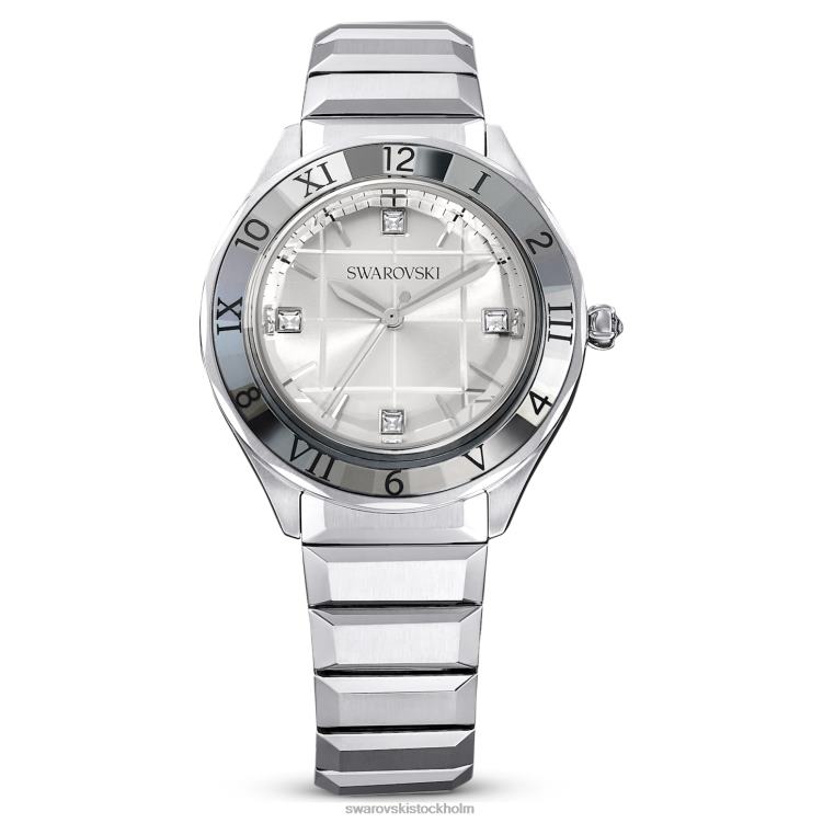 Swarovski 37mm klocka P28L1221 Tillbehör schweizisk tillverkad, metallarmband, silverton, rostfritt stål