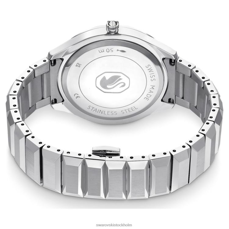 Swarovski 37mm klocka P28L1221 Tillbehör schweizisk tillverkad, metallarmband, silverton, rostfritt stål