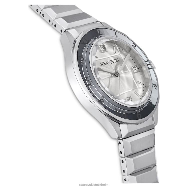 Swarovski 37mm klocka P28L1221 Tillbehör schweizisk tillverkad, metallarmband, silverton, rostfritt stål