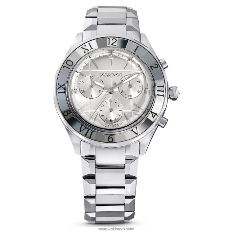 Swarovski 39mm klocka P28L1238 Tillbehör schweizisk tillverkad, metallarmband, silverton, rostfritt stål