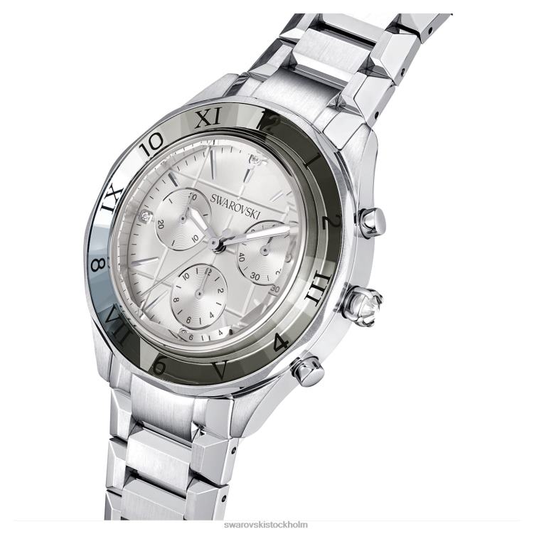 Swarovski 39mm klocka P28L1238 Tillbehör schweizisk tillverkad, metallarmband, silverton, rostfritt stål