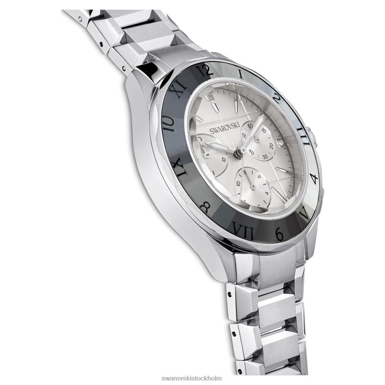 Swarovski 39mm klocka P28L1238 Tillbehör schweizisk tillverkad, metallarmband, silverton, rostfritt stål