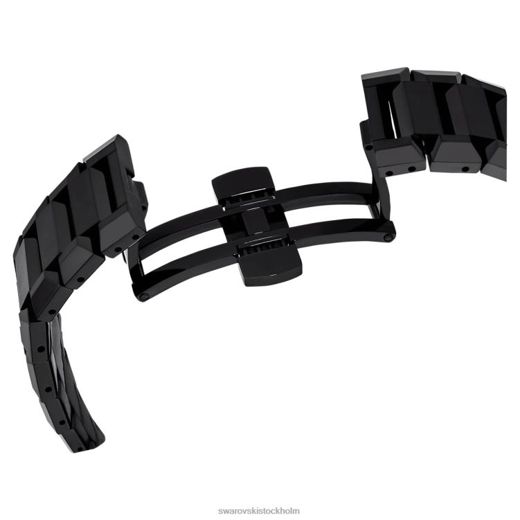 Swarovski 39mm klocka P28L1239 Tillbehör schweizisk tillverkad, metallarmband, svart, svart finish