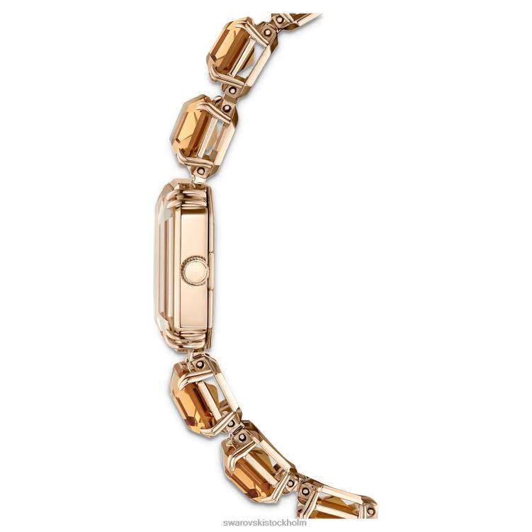Swarovski Kolla på P28L1141 Tillbehör oktagonslipat armband, brunt, champagneguldfärgad finish
