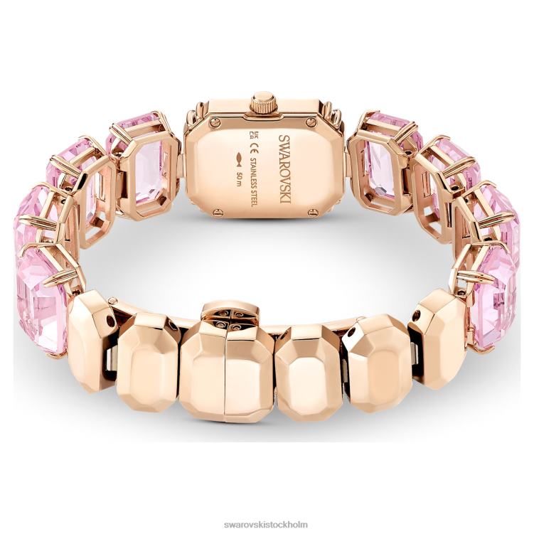Swarovski Kolla på P28L1200 Tillbehör oktagonslipat armband, rosa, roséguldfärgad finish