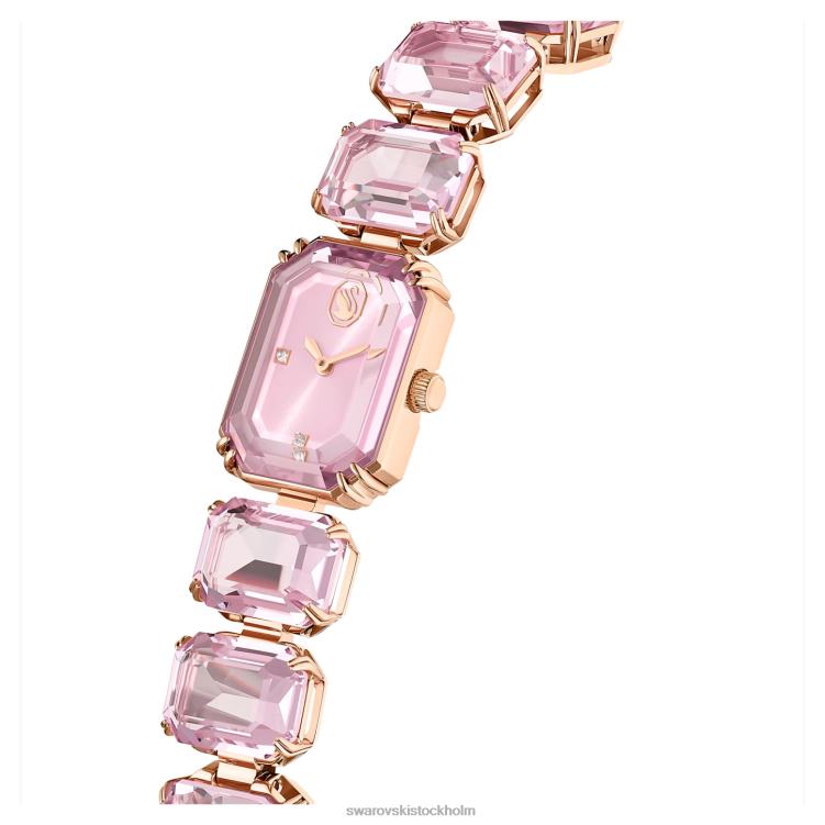 Swarovski Kolla på P28L1200 Tillbehör oktagonslipat armband, rosa, roséguldfärgad finish