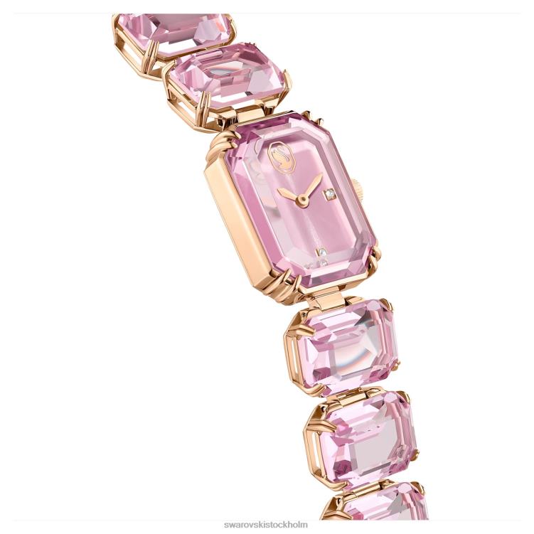 Swarovski Kolla på P28L1200 Tillbehör oktagonslipat armband, rosa, roséguldfärgad finish