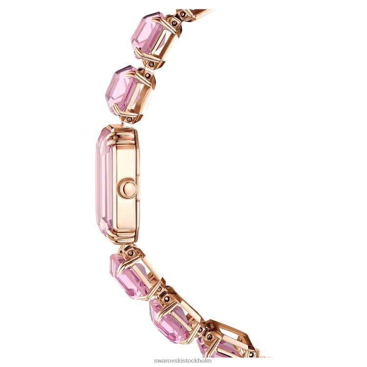 Swarovski Kolla på P28L1200 Tillbehör oktagonslipat armband, rosa, roséguldfärgad finish