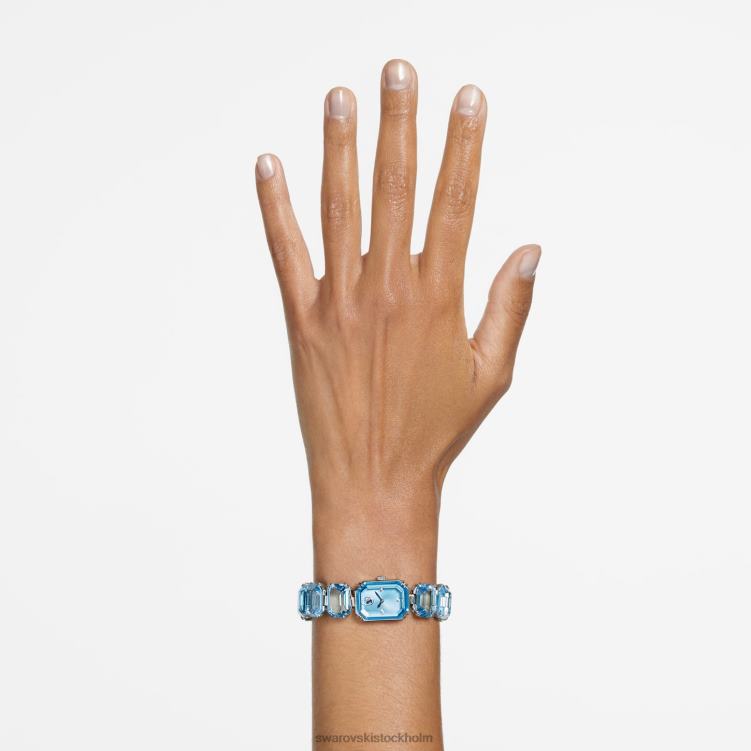 Swarovski Kolla på P28L1219 Tillbehör oktagonslipat armband, blått, rostfritt stål