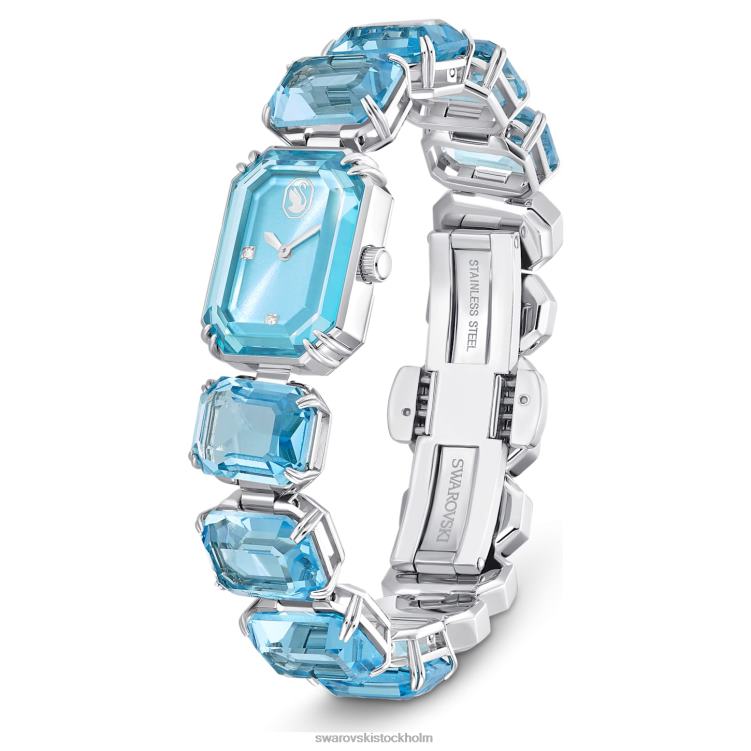 Swarovski Kolla på P28L1219 Tillbehör oktagonslipat armband, blått, rostfritt stål