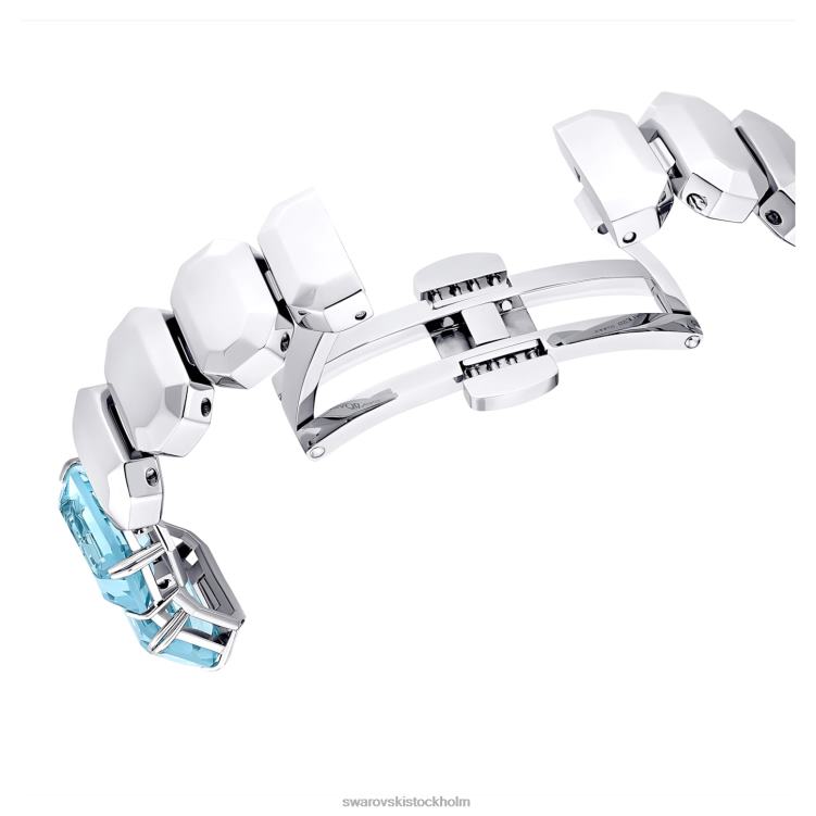 Swarovski Kolla på P28L1219 Tillbehör oktagonslipat armband, blått, rostfritt stål
