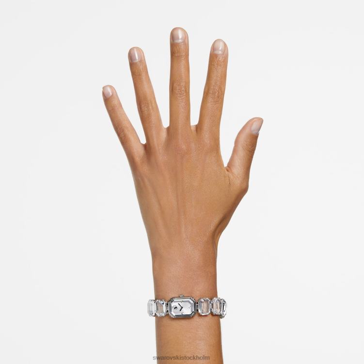 Swarovski Kolla på P28L1225 Tillbehör oktagonslipat armband, vitt, rostfritt stål