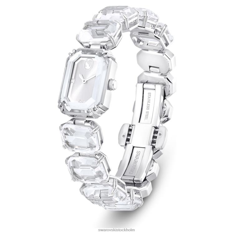 Swarovski Kolla på P28L1225 Tillbehör oktagonslipat armband, vitt, rostfritt stål