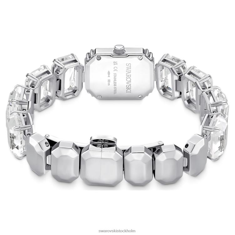 Swarovski Kolla på P28L1225 Tillbehör oktagonslipat armband, vitt, rostfritt stål