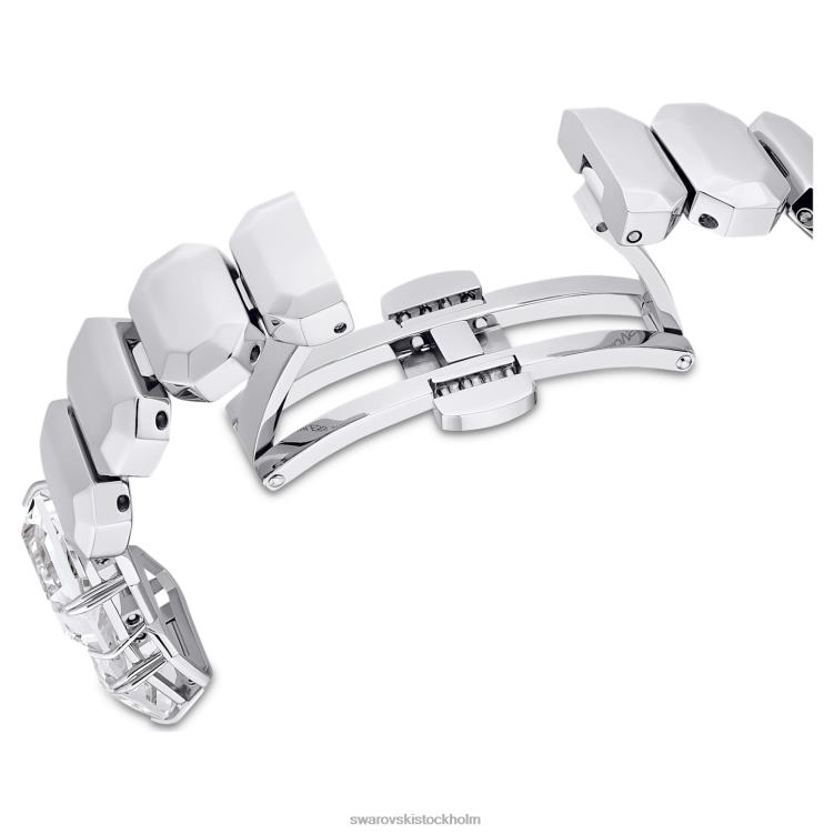 Swarovski Kolla på P28L1225 Tillbehör oktagonslipat armband, vitt, rostfritt stål