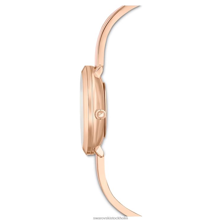 Swarovski crystalline delight klocka P28L1189 Tillbehör schweizisk tillverkad, metallarmband, rosa, roséguldfärgad finish