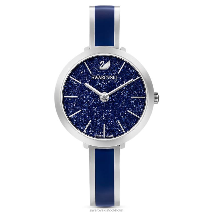 Swarovski crystalline delight klocka P28L1222 Tillbehör schweizisk tillverkad, metallarmband, blå, rostfritt stål