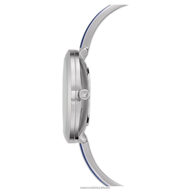 Swarovski crystalline delight klocka P28L1222 Tillbehör schweizisk tillverkad, metallarmband, blå, rostfritt stål