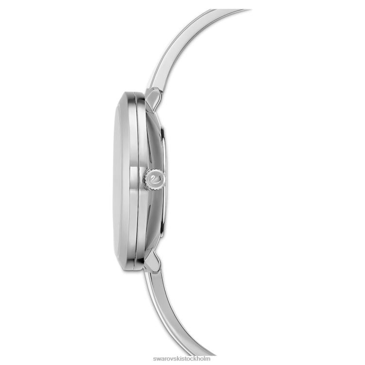 Swarovski crystalline delight klocka P28L1228 Tillbehör schweizisk tillverkad, metallarmband, vit, rostfritt stål