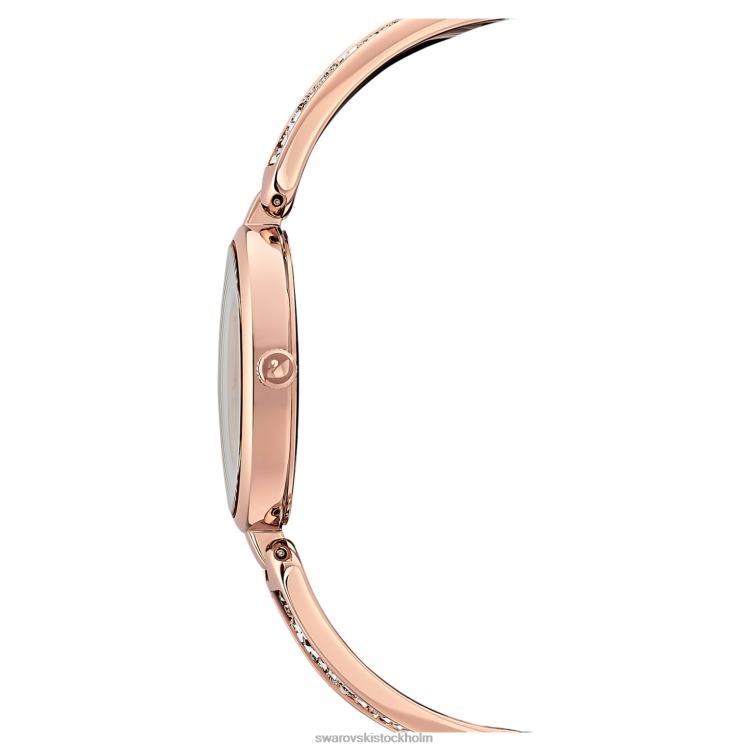 Swarovski dröm rockklocka P28L1171 Tillbehör schweizisk tillverkad, metallarmband, roséguldton, roséguldfärgad finish