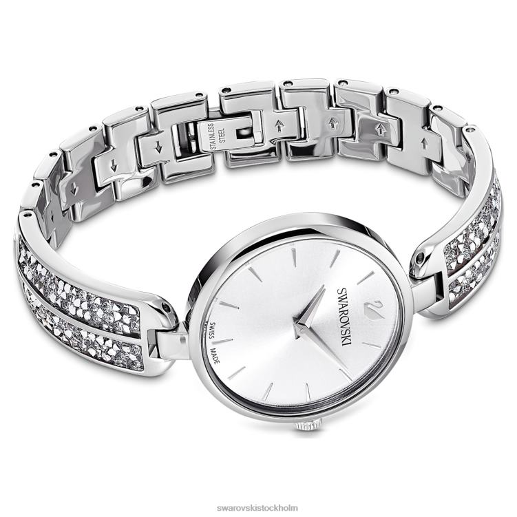 Swarovski dröm rockklocka P28L1236 Tillbehör schweizisk tillverkad, metallarmband, silverton, rostfritt stål