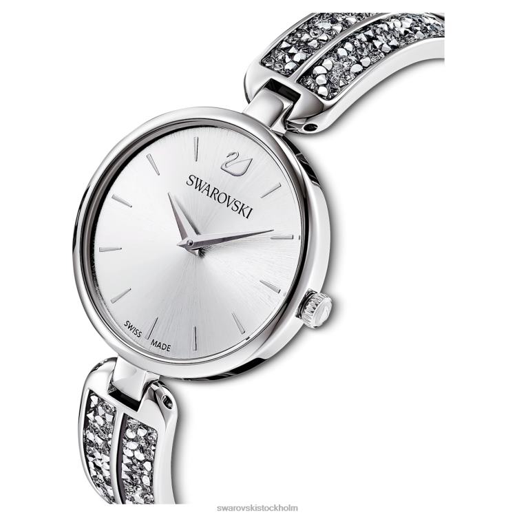 Swarovski dröm rockklocka P28L1236 Tillbehör schweizisk tillverkad, metallarmband, silverton, rostfritt stål