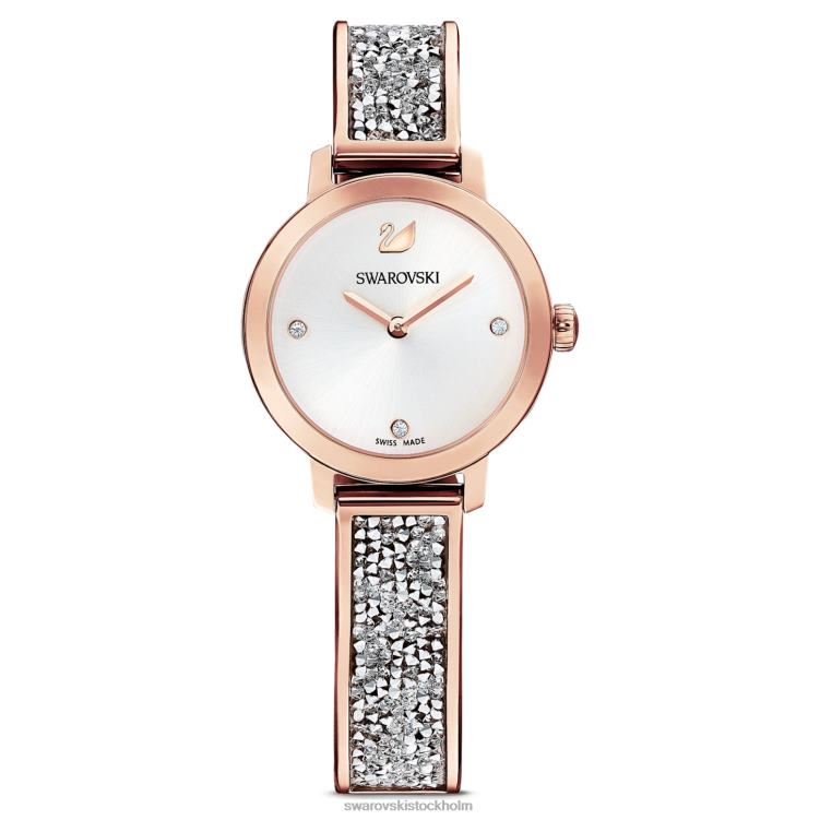 Swarovski kosmisk rockklocka P28L1170 Tillbehör schweizisk tillverkad, metallarmband, roséguldton, roséguldfärgad finish