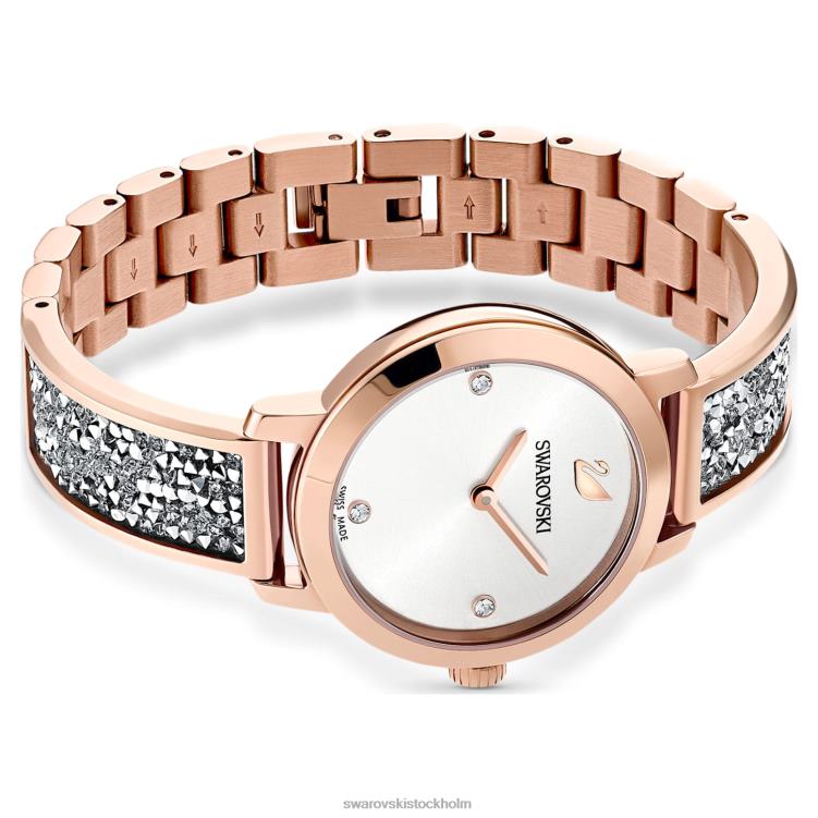 Swarovski kosmisk rockklocka P28L1170 Tillbehör schweizisk tillverkad, metallarmband, roséguldton, roséguldfärgad finish