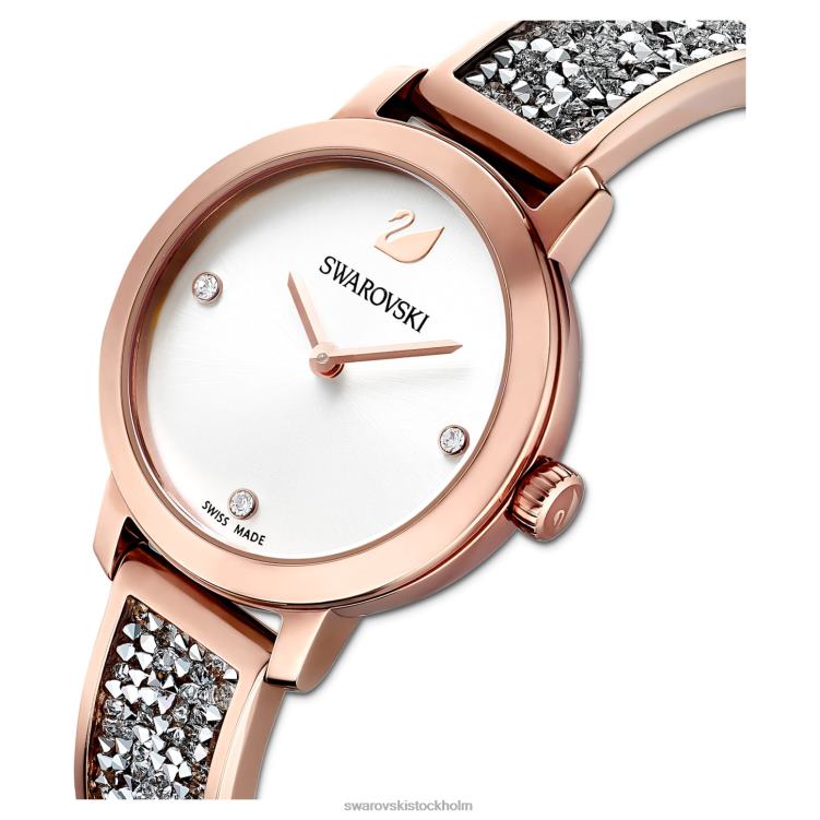 Swarovski kosmisk rockklocka P28L1170 Tillbehör schweizisk tillverkad, metallarmband, roséguldton, roséguldfärgad finish