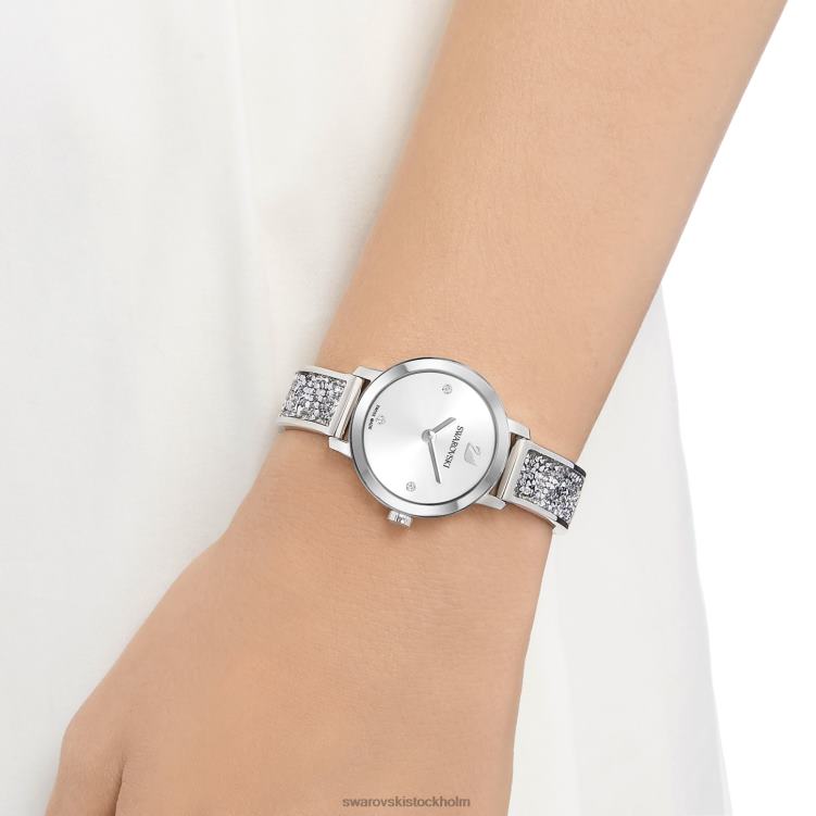 Swarovski kosmisk rockklocka P28L1240 Tillbehör schweizisk tillverkad, metallarmband, silverton, rostfritt stål