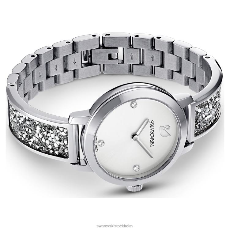 Swarovski kosmisk rockklocka P28L1240 Tillbehör schweizisk tillverkad, metallarmband, silverton, rostfritt stål