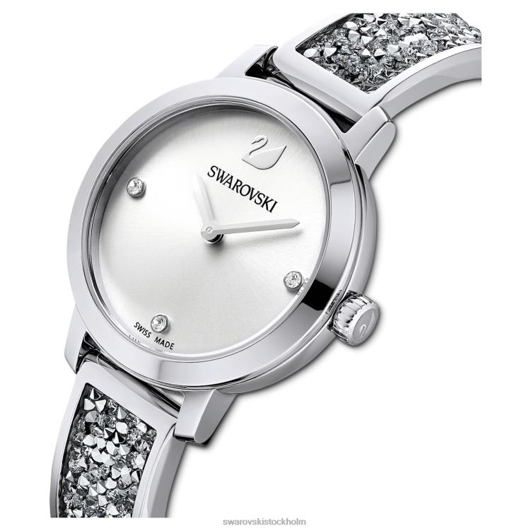 Swarovski kosmisk rockklocka P28L1240 Tillbehör schweizisk tillverkad, metallarmband, silverton, rostfritt stål