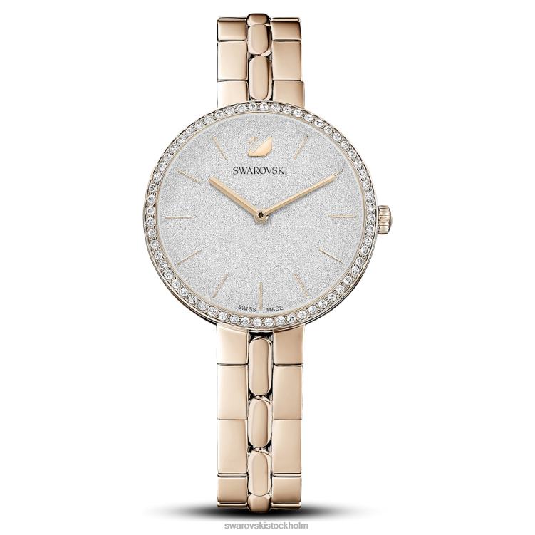 Swarovski kosmopolitisk klocka P28L1140 Tillbehör schweizisk tillverkad, metallarmband, guldton, champagneguldfärgad finish