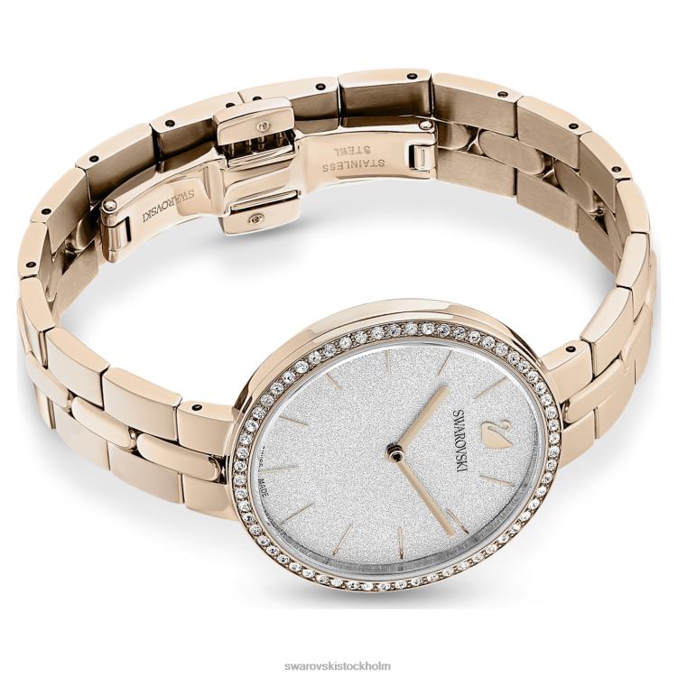 Swarovski kosmopolitisk klocka P28L1140 Tillbehör schweizisk tillverkad, metallarmband, guldton, champagneguldfärgad finish