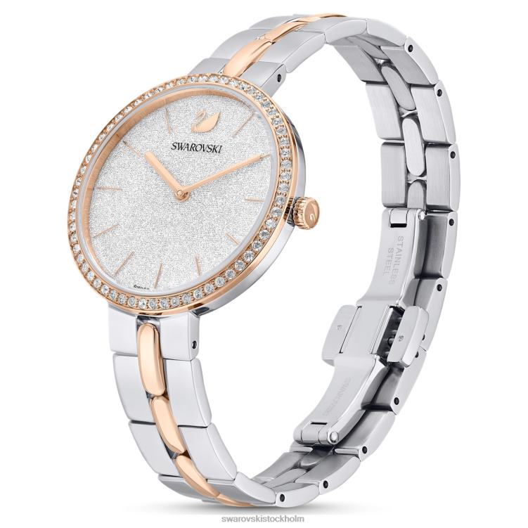 Swarovski kosmopolitisk klocka P28L1156 Tillbehör schweizisk tillverkad, metallarmband, vit, blandad metallfinish