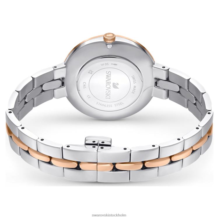 Swarovski kosmopolitisk klocka P28L1156 Tillbehör schweizisk tillverkad, metallarmband, vit, blandad metallfinish