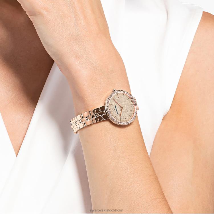 Swarovski kosmopolitisk klocka P28L1178 Tillbehör schweizisk tillverkad, metallarmband, rosa, roséguldfärgad finish