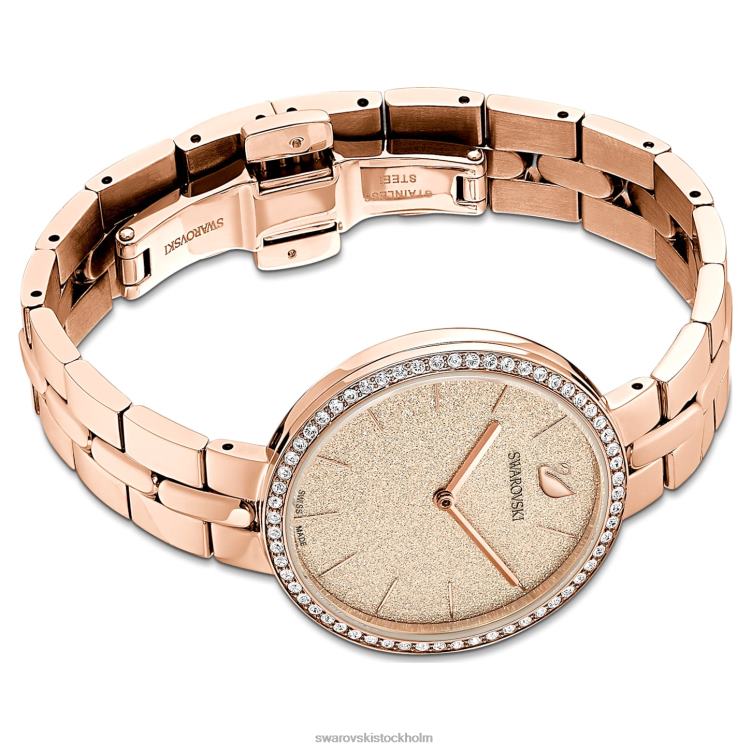 Swarovski kosmopolitisk klocka P28L1178 Tillbehör schweizisk tillverkad, metallarmband, rosa, roséguldfärgad finish