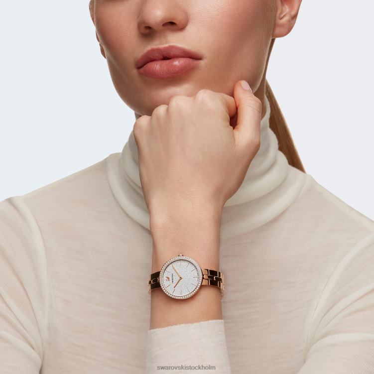 Swarovski kosmopolitisk klocka P28L1180 Tillbehör schweizisk tillverkad, metallarmband, roséguldton, roséguldfärgad finish