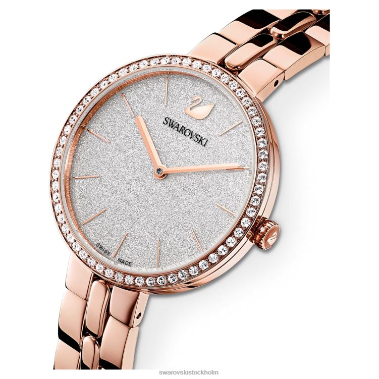Swarovski kosmopolitisk klocka P28L1180 Tillbehör schweizisk tillverkad, metallarmband, roséguldton, roséguldfärgad finish