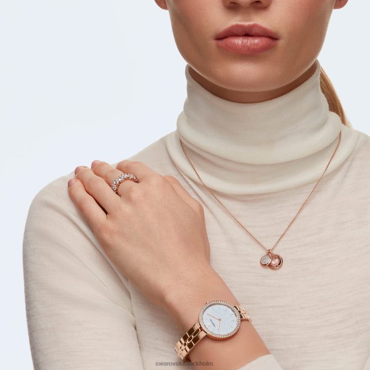 Swarovski kosmopolitisk klocka P28L1180 Tillbehör schweizisk tillverkad, metallarmband, roséguldton, roséguldfärgad finish